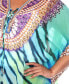 ფოტო #2 პროდუქტის Plus Size Short Caftan with Tie-Up Neckline