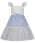 Фото #1 товара Little & Toddler Girls Seersucker Eyelet Tiered A-Line Dress
