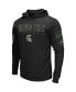 Фото #2 товара Men's Black Michigan State Spartans Big and Tall OHT Military-Inspired Appreciation Tango Long Sleeve Hoodie T-shirt