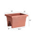 Фото #2 товара Countryside Rail Planter Square 26165 Terra Cotta 16 Inch