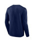 ფოტო #3 პროდუქტის Men's Navy Liberty Flames Distressed Arch Over Logo Long Sleeve T-shirt