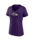 Women's Branded Purple Baltimore Ravens Mother's Day V-Neck T-Shirt