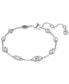 Silver-Tone Mixed Crystal Station Flex Bracelet