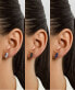 Unmissable silver earrings with blue zircons EA596WB