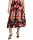 ფოტო #1 პროდუქტის Women's Printed Studded Cotton A-Line Skirt