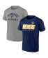 ფოტო #1 პროდუქტის Men's Navy, Gray Milwaukee Brewers Player Pack T-shirt Combo Set