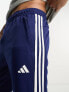 adidas Training Train Essentials 3 stripe joggers in navy