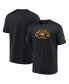 Фото #1 товара Men's Black Distressed Boston Bruins Authentic Pro Centennial Logo T-shirt