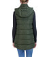 Фото #2 товара Women's Long Puffer Vest with Detachable Hood
