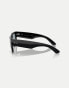 Фото #2 товара Ray-Ban mega wayfarer square polarised sunglasses in black with blue lens in black