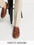Фото #1 товара ASOS DESIGN tassel loafers in tan leather with natural sole
