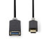 Nedis CCBW61710AT015 - 0.15 m - USB C - USB A - USB 3.2 Gen 1 (3.1 Gen 1) - 4.8 Mbit/s - Anthracite