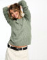 Vero Moda round neck knitted jumper in sage melange