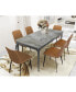 Фото #2 товара 63" Grey Sintered Stone Dining Table