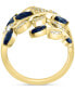 ფოტო #3 პროდუქტის EFFY® Sapphire (3/4 ct. t.w.) & Diamond (1/4 ct. t.w.) Vine Ring in 14k Gold