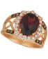 ფოტო #1 პროდუქტის Rhodolite Garnet (3-1/5 ct. t.w.) & Diamond (1/2 ct. t.w.) Ring in 14k Rose Gold