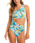 Фото #1 товара Women's Cut-Out One-Shoulder Swimsuit