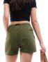 Gramicci cotton twill shorts with strap buckle in khaki