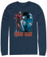 Фото #1 товара Marvel Men's Avengers Endgame Iron Man Big Face Action Pose, Long Sleeve T-shirt
