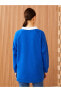 Gömlek Yaka Baskılı Uzun Kollu Oversize Kadın Tunik