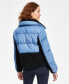 Women's Denim & Sherpa Puffer Jacket
