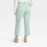 Women's High-Rise Straight Fit Cropped Jeans - Universal Thread Mint Green 8