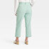 Women's High-Rise Straight Fit Cropped Jeans - Universal Thread Mint Green 8