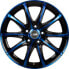 Колесный диск литой DBV Tropez schwarz glänzend blau eloxiert 8x18 ET30 - LK5/120 ML72.6