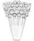 ფოტო #3 პროდუქტის Diamond Cluster Multi-Level Multirow Ring (3 ct. t.w.) in 14k White Gold