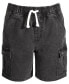 ფოტო #1 პროდუქტის Toddler and Little Boys Drawstring Denim Cargo Shorts, Created for Macy's