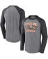 Фото #1 товара Men's Heathered Gray, Heathered Charcoal Cleveland Browns Weekend Casual Raglan Long Sleeve T-shirt