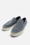 Кожаные мужские лоферы ZARA "Casual split leather loafers" Синий, 46 - фото #11