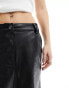 Фото #5 товара River Island faux leather midaxi skirt in black