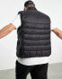 Lyle & Scott wadded gilet jacket in black Черный, M - фото #3