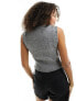 Фото #5 товара New Look knitted tabard vest in mid grey