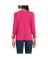 Women's 3/4 Sleeve Lightweight Jersey Button Front Top