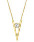 Фото #1 товара Sirena diamond V 18" Pendant Necklace (1/6 ct. t.w.) in 14k Gold