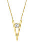 Sirena diamond V 18" Pendant Necklace (1/6 ct. t.w.) in 14k Gold Желтый, 18 inches - фото #1