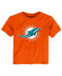 Toddler Boys and Girls Orange Miami Dolphins Primary Logo T-Shirt