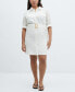 Women's Embroidered Belt Dress