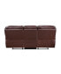 White Label Colin 87" Leather Match Lay Flat Double Reclining Sofa
