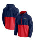 ფოტო #4 პროდუქტის Men's Navy, Red New Orleans Pelicans Anorak Block Party Windbreaker Half-Zip Hoodie Jacket