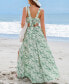 ფოტო #2 პროდუქტის Women's Ditsy Floral Cutout Maxi Beach Dress