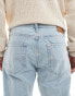 Фото #8 товара Jack & Jones chris straight leg jean with knee rips in light blue wash