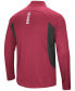 Фото #3 товара Men's Heathered Cardinal, Black Oklahoma Sooners Audible Windshirt Quarter-Zip Pullover Jacket