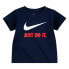 Фото #1 товара Детская футболка с коротким рукавом Nike Swoosh Тёмно Синяя