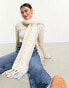 Фото #1 товара ALDO Nerilly blanket scarf in white and pale blue