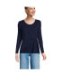 Women's Long Sleeve Lightweight Tie Front Top