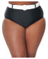 Фото #1 товара Plus Size High Waisted Belted Redondo Swim Bottoms