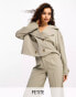 Фото #1 товара 4th & Reckless Petite exclusive boxy jacket co-ord in sage